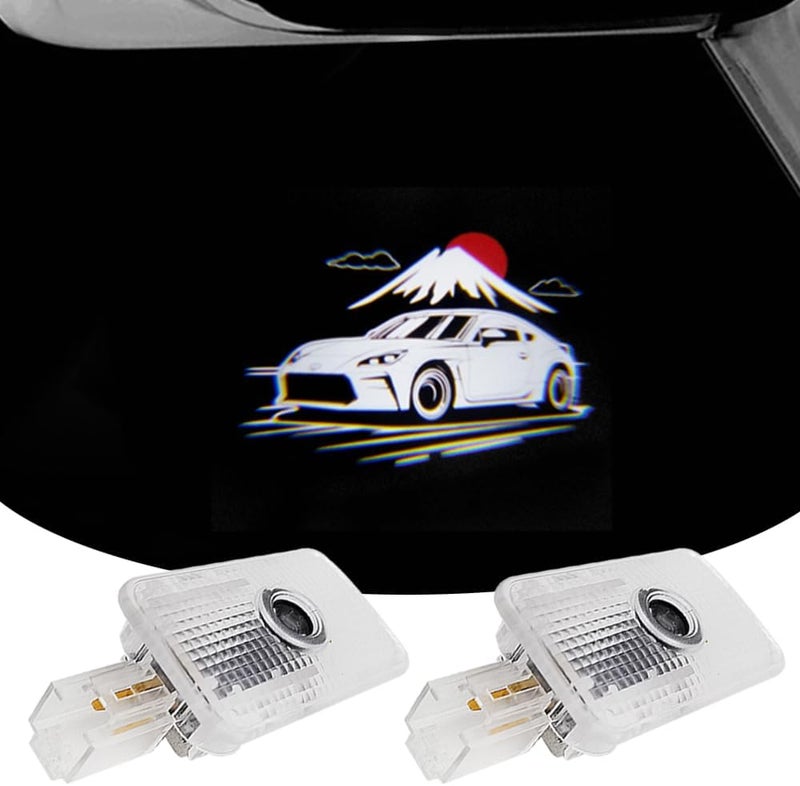 akarin 2PCS LED Car Door Projector Courtesy Lights Ghost Shadow Welcome Lamp Accessories Compatible with ZN8 2022-PRESENT GR 86 (ZN8 2022-PRESENT GR 86-Mount Fuji 02) - Image 1